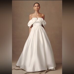 MESHKI • Portia Removable Off Shoulder Satin Corset Top • Medium